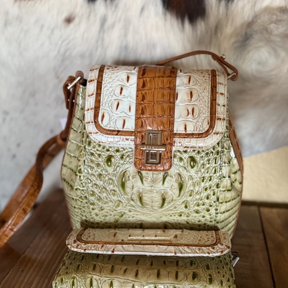 NWT SET ~ Brahmin Fern Williamette Green Margo with Cordelia Wallet - Picture 4 of 16